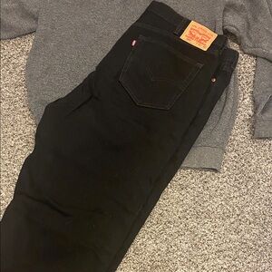 Levi's Men's Black Straight Jeans